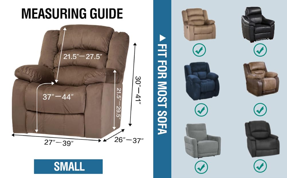 Copridivano reclinabile a 3 posti, morbido, lavabile, con tasche, per chaise longue e chaise longue, impermeabile, ideale per proprietari di casa e animali domestici