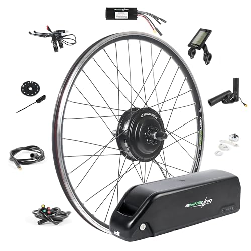 EBIKELING Waterproof Ebike Conversion Kit with Battery Direct Drive 700C Front or Rear Wheel Electric Bike Conversion Kit Ebike Battery & Charger Included