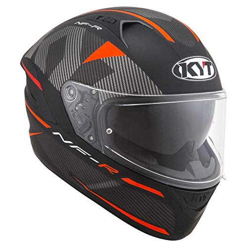 Buy KYT Motorcycle Helmets Integral nfr XXL 63 cm, Matt Orange, Logos