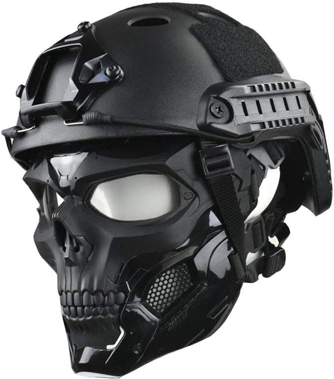 Bvawtrs Tactical Mask Protective Full Face Clear Goggle Skull mask Dual Design Adjustable Strap Mode Wearing
