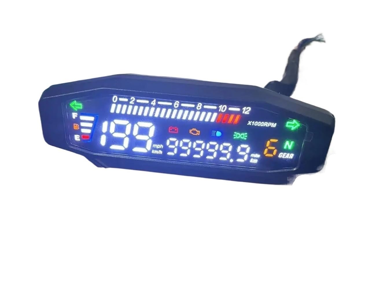 Contagiri contachilometri Quadro Strumenti Universale Per Moto Tachimetro Misuratore Digitale Contagiri A LED Cruscotto Display Del Misuratore Del Quadro Strumenti