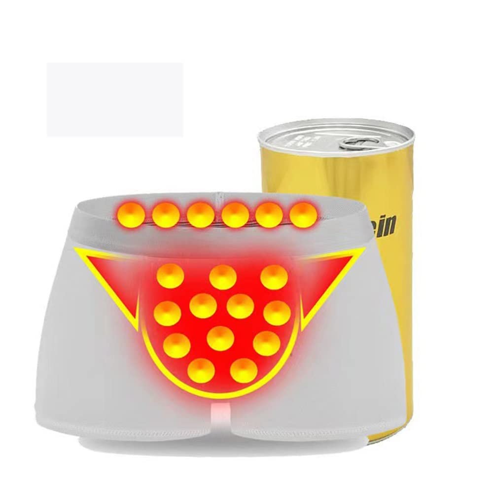 BITELFBITELF 3pcs Magnetic Underwear Boxershorts for Men, Tourmaline Prostate Therapy Panties, Promotes Secondary Growth (Color : Gray, Size : Large)