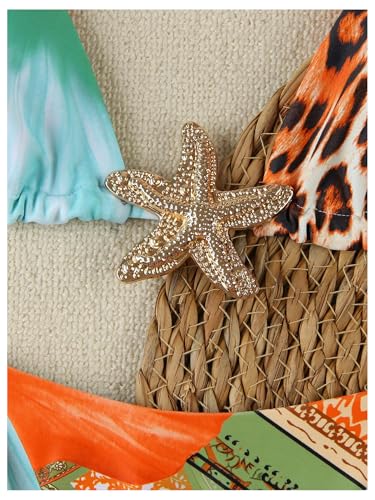 GORGLITTER Women's High Cut Thong Leopard Bikini Set Triangle Halter Top String Bathing Suit Swimsuit3