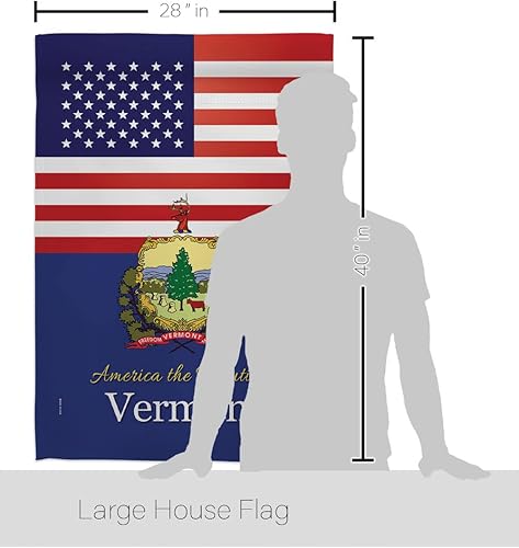 Miniatura 2 de Americana Home & Garden US Vermont House Flag Set Americana States American Territories Republic Country Particular Area Decoration Banner Small