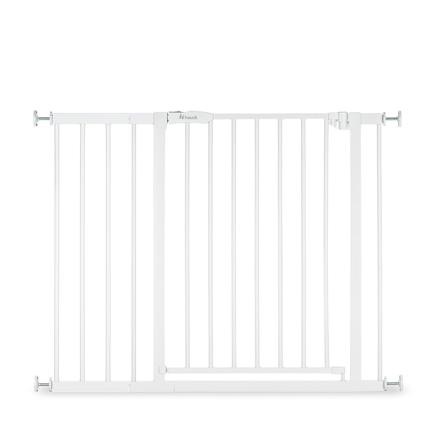 Hauck 21 Cm Safety Gate Extension, Dark Grey - With Connectors For Pressure Fit Door Gates & Stair Gates Open N Stop 2, Autoclose N Stop, Open N Stop KD, Metal
