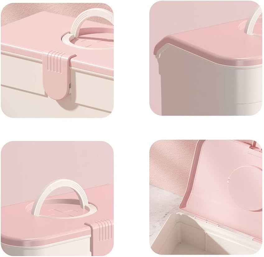 First Aid Kits Medical Box with Drawer Household Three-layer Portable Storage Medicine 12.59 Ih for Home,Camping, Traveling(B)