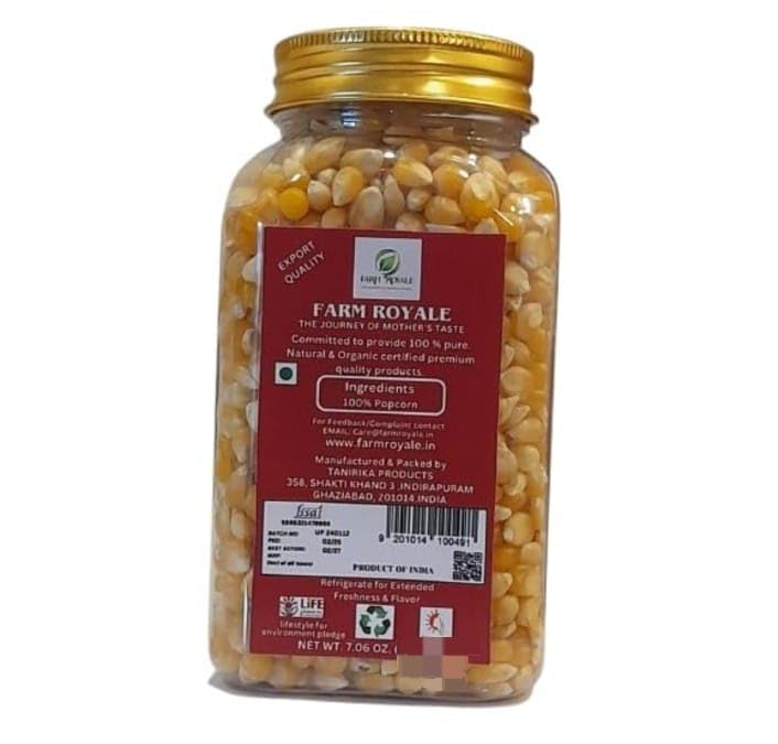 Farm Royale Popcorn Kernels/Dana ||Popcorn || 350 GM|| Pack of 1 ||100% Pure and Natural||Export Quality||Hand picked materrial image 2