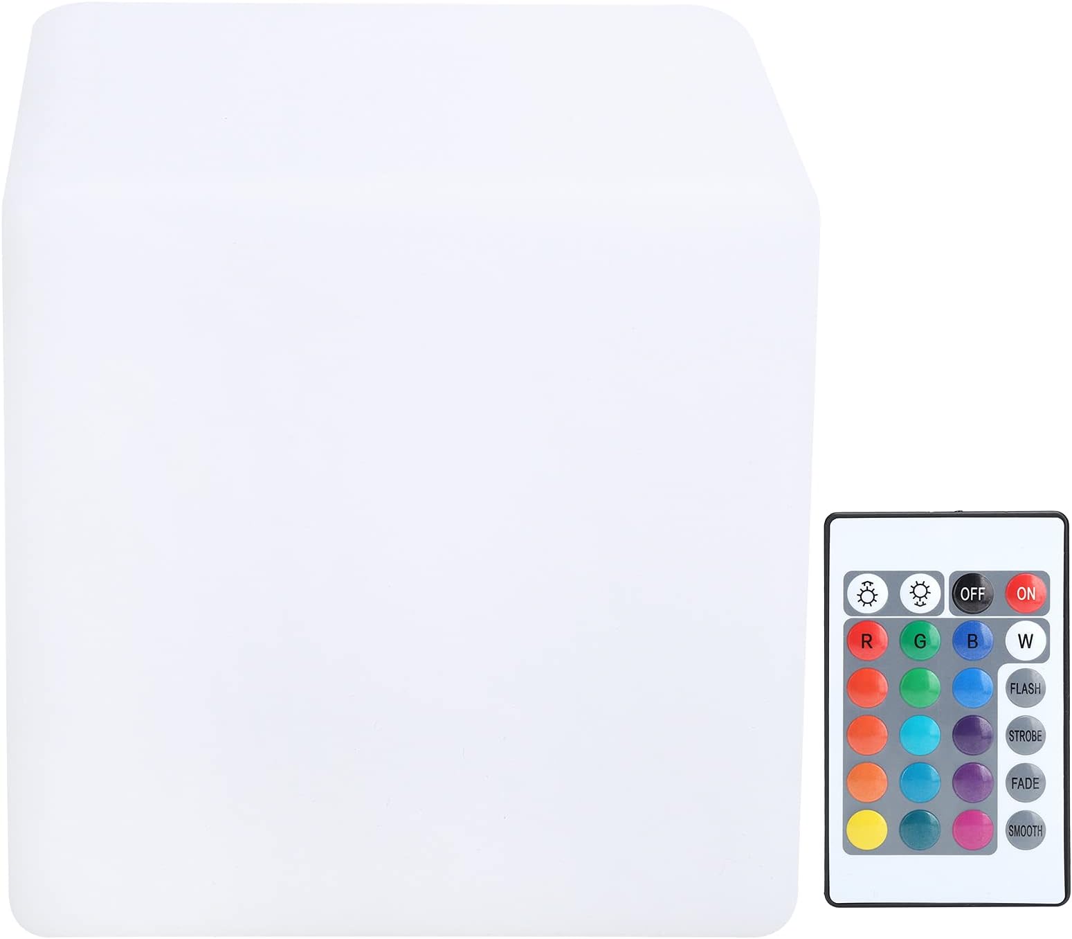 LED RGBW Cubes Light, 16 Colors Changing Light, 4 Dynamic Modes with USB Charging Remote Control IP60, Ideal for Bar, KTV, Restaurant & Camping