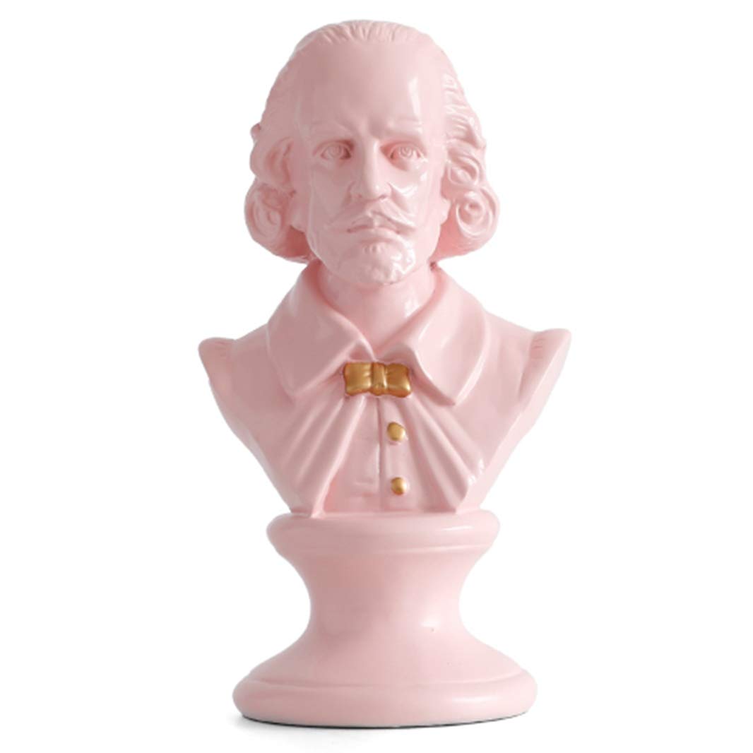 GEPIJPGEKH Shakespeare & Mozart Head Bust Statue Portraits Bust Sculpture Resin Home Decor Sketch Practice Character Figurines