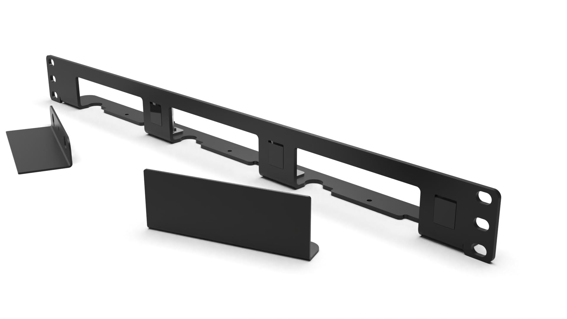 Kit de montage en rack 1U 19" pour 1 à 3 NUC bas avec 2 caches vierges