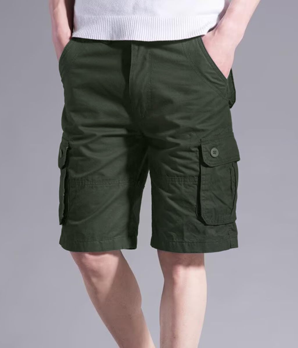 Basoteeuo Mens Cargo Shorts Casual Lightweight with Multi Pockets Summer Outdoor Work CargoShorts - Image 2