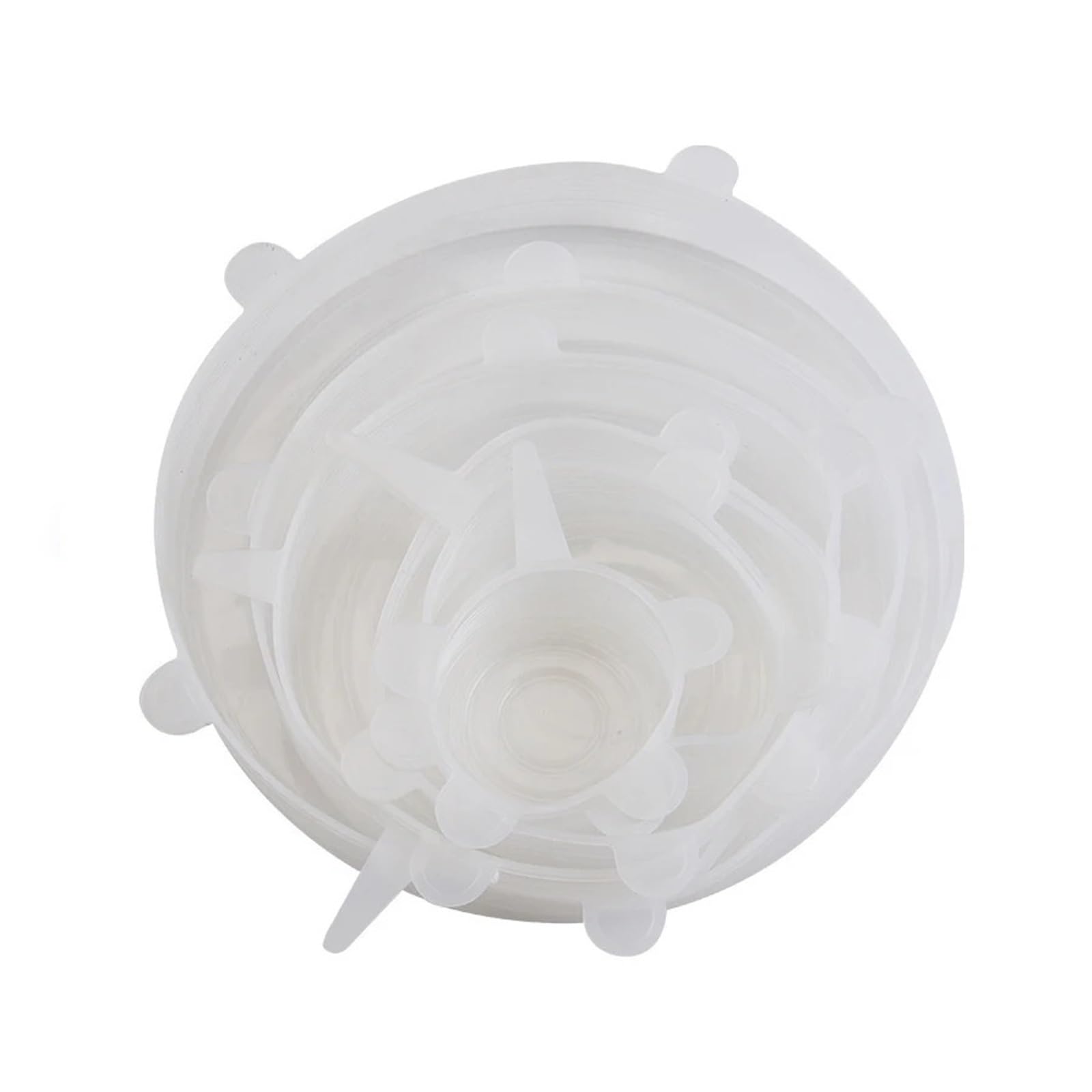 3Sets Reusable Silicone Food Covers Set, Stretchable Lids For Bowls, Plates, Cups & Produce, Airtight Seal For Freshness for Bowls Jars(Transparent)