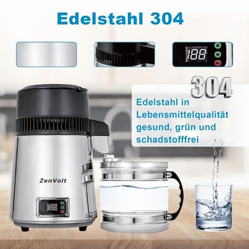 Zenvolt® 4L Stainless Steel Water Distiller - Adjustable Temperature - UK Stock - Image 7
