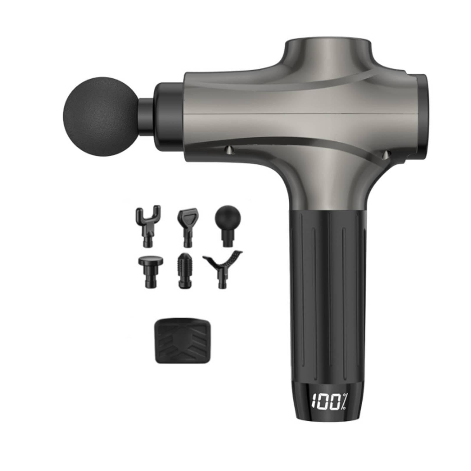 Massage with Digital Screen Display Cordless Deep Tissue Massage Electrically Powered Handheld for Athletes, Gym, Travel Light Gray J6 Us Adapter-image-19