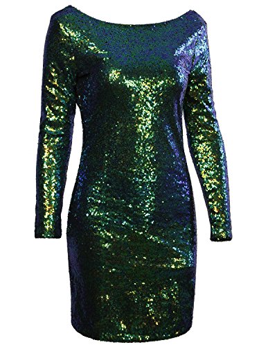 Vijiv Women's 1920s Vintage Embellished Sequin Beaded Flapper Evening Dress4