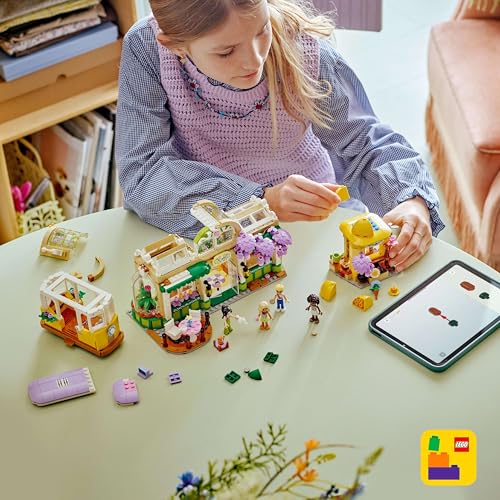 Image of LEGO Friends Plant Cafe & Flower Shop Building Kit Pretend-Play Set 42671 Building Blocks Toys for 9+ Gift for Boys and Girls