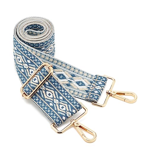 Image of Wide Shoulder Strap Adjustable Replacement Belt Guitar Style Crossbody Bag Handbag Strap Multicolor Canvas Straps(Wide:2in)(Color16)
