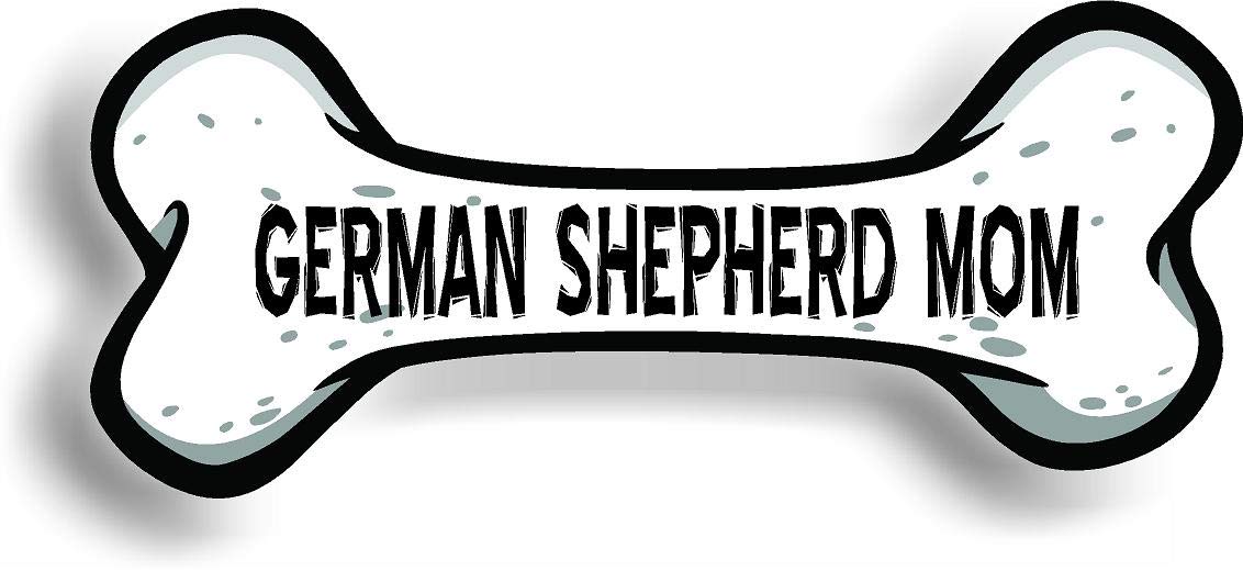 German Shepherd Dog Mom Bone Car Bumper Magnet, Magnetic for Refrigerator, Decorative Fridge, Office, Whiteboard, Kitchen, Locker Waterproof Decor, Family & Friends, 4x7 in