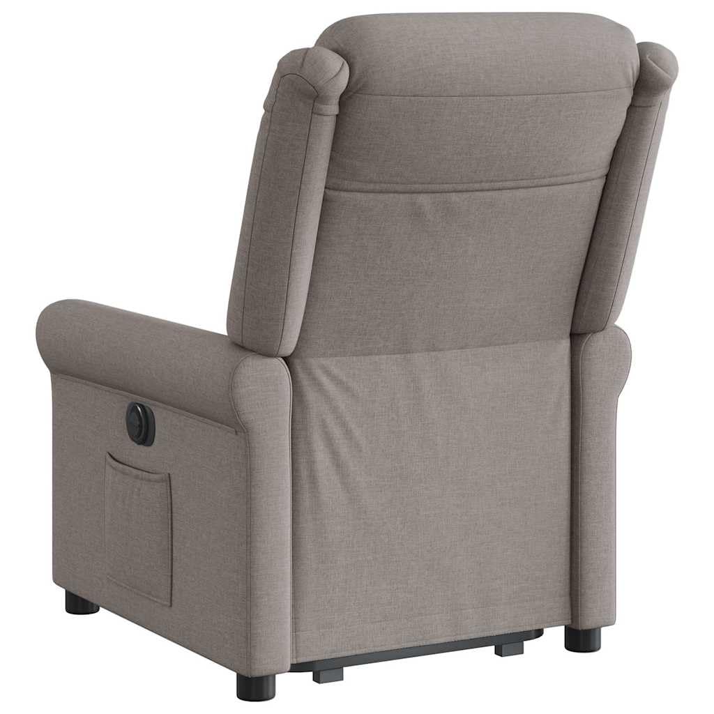 Sillón elevador reclinable, color gris tórtola