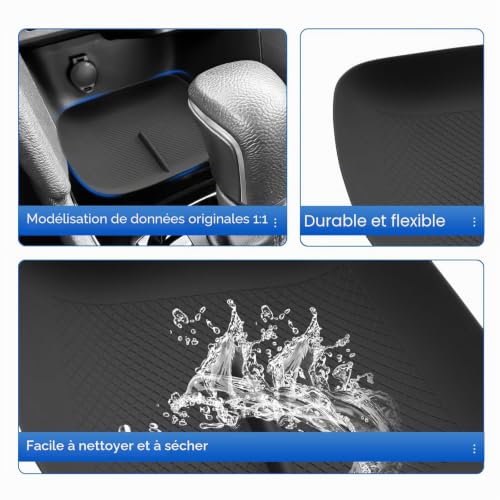 SHAOHAO Compatible avec Toyota Yaris Cross 2021-2026 Tapis de rangement en silicone pour console centrale Boîte de rangement Boîte de rangement Toyota Yaris Cross Accessoires – vue 6