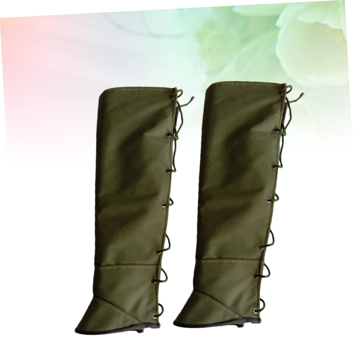 Guêtres de Protection pour Jambes Jungle Anti-morsure en Toile Verte | Sangle, Résistantes à L’usure, pour Randonnée et Skateboard, Couvre-jambe Extérieur