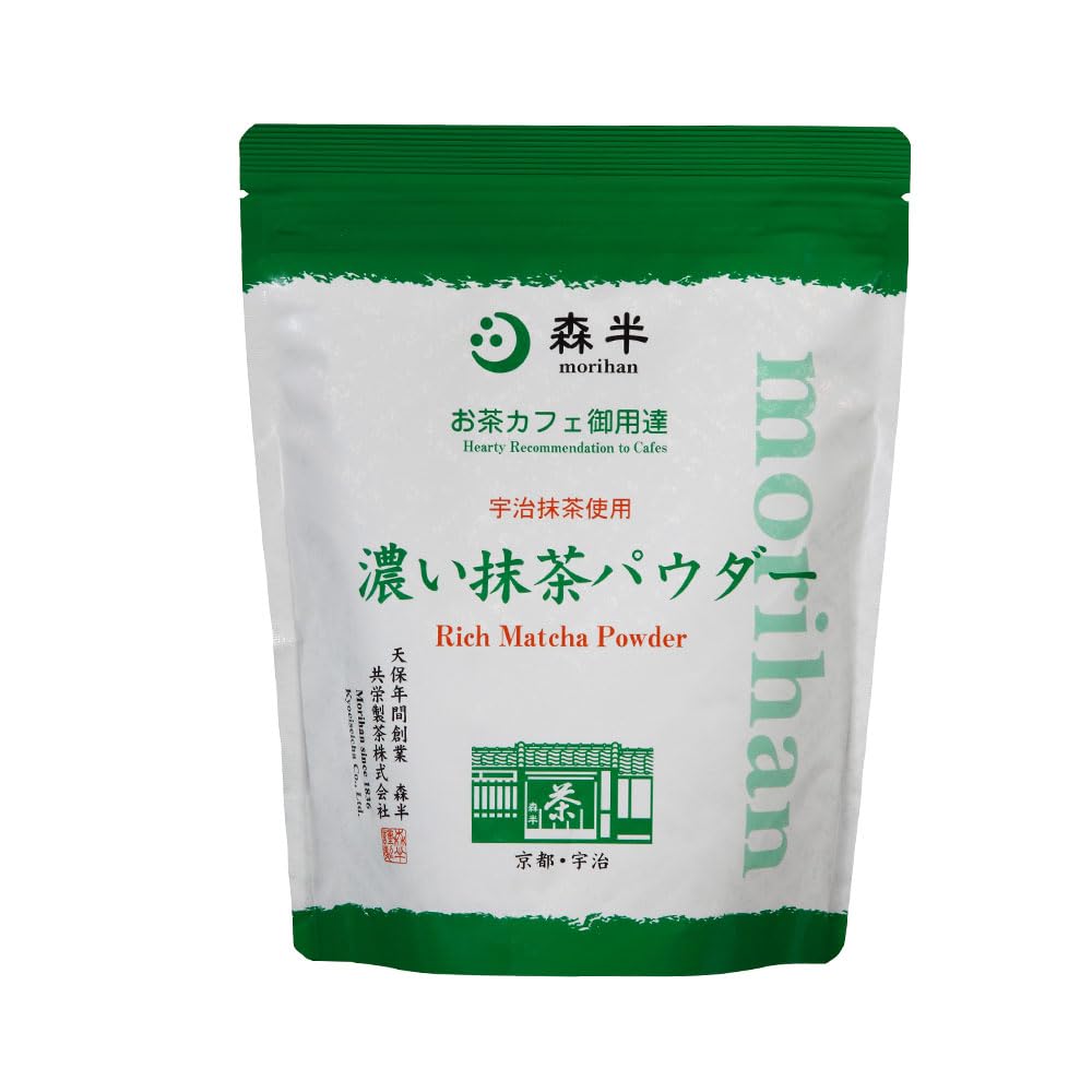 Mama Pan Mori Half Dark Matcha Powder, 17.6 oz (500 g), Uji Matcha, Sweetened Type, Instant Tea, Latte