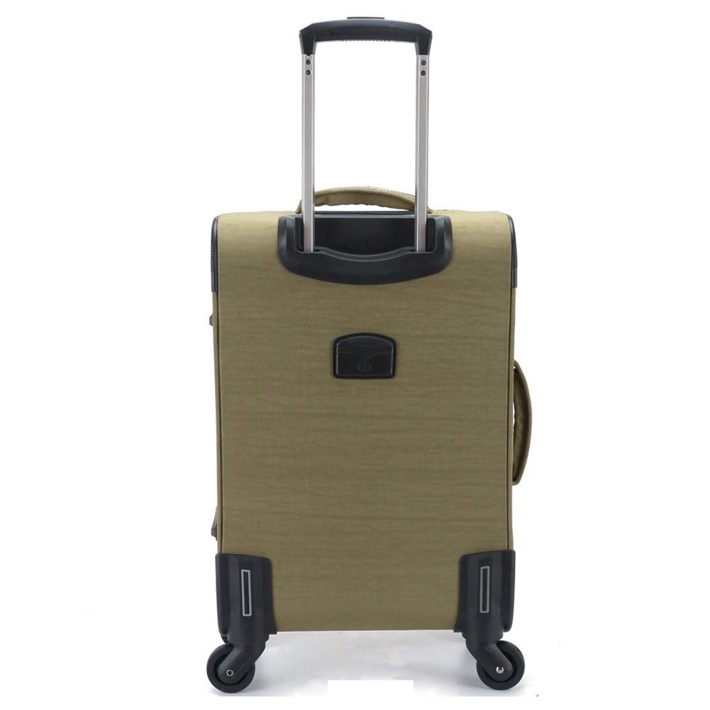ADITAM ZHANGQIANG Valigia Trolley Trolley da Viaggio Leggero con Ruote Approvato da Cabina Bagaglio a Mano (Color : ArmyGreen, Size : 28 Inches) Double The Comfort