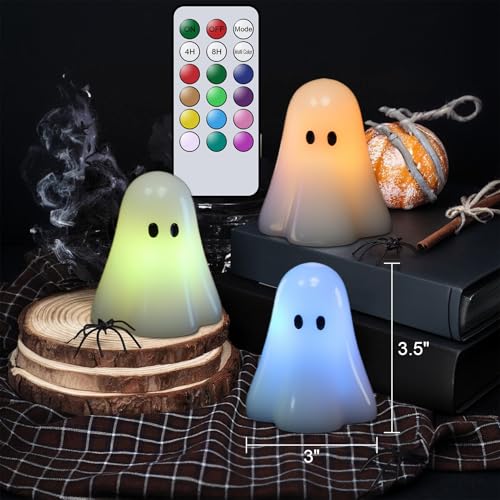 Image of Wondise Halloween Flameless Candles Color Changing with Remote Timer