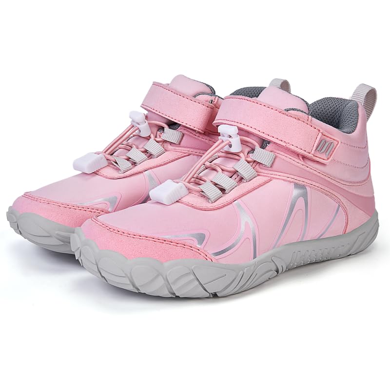 Hi-Y2Kgirls Kids Hiking Boots, Toddler Hiking Shoes Boys Girls Non-Slip Anti Collision Athletic Trekking Walking Boots for Little Kid/Big Kid