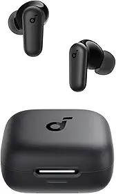 soundcore P30i da Anker, Fone de Ouvido Sem Fio com Cancelamento de Ruído Adaptativo Graves Poderosos Bluetooth 5.4, 45H de Reprodução Estojo 2-em-1 com Suporte para Celular, Resistência à Água, Preto