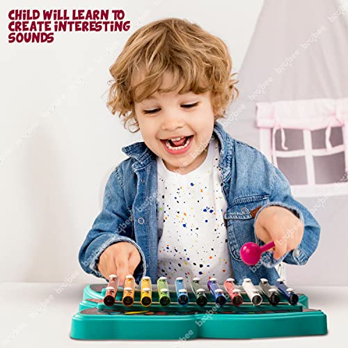Image of Baybee Baby Musical Toy Xylophone Piano Set for Kids | Colorful Sound Keyboard Instrument for Early Learning, Motor Skills & Hand Eye Coordination | Educational Gift for Boys & Girls (Butterfly)