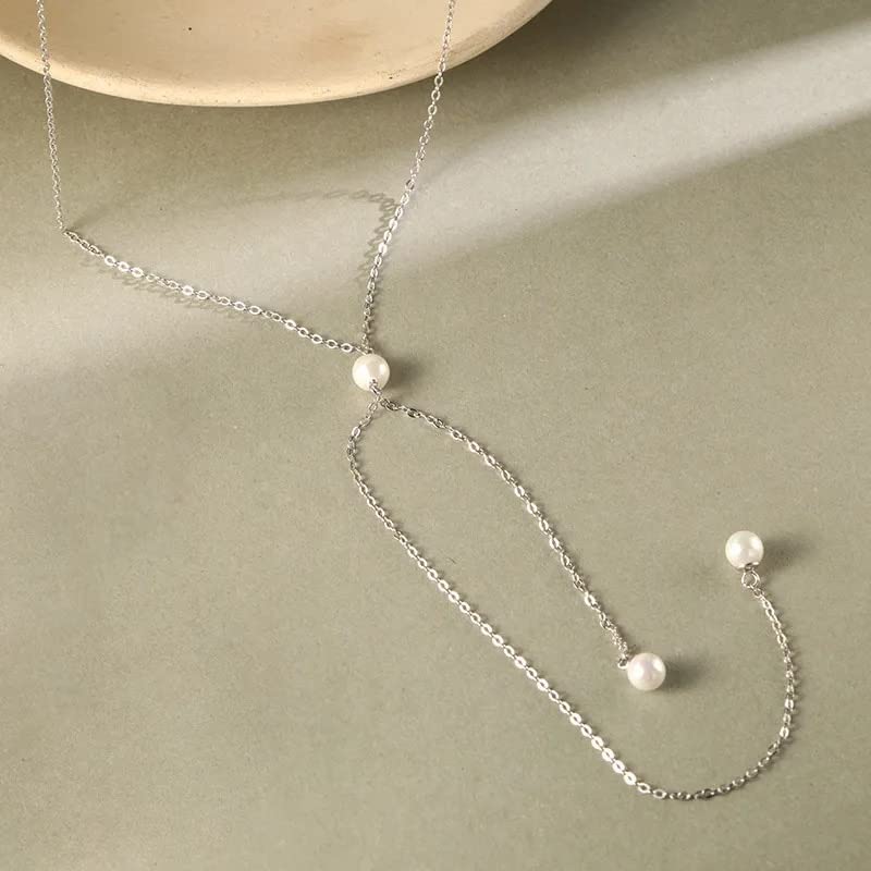 Challe de chaîne en perles de coquille au style cold-wind chic - 4
