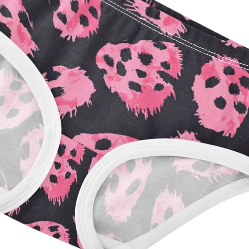 ZZKKO Pink Blocks Black Spotted Girls Underwear Toddler Panties for Girls Comfort Brief Size 2T-8Y3
