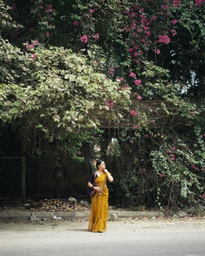 Image of Women's Banarasi Style Pure Kanjivaram Silk Jacquard Kanchipuram Pattu Saree With Un-Stiched Blouse (Yellow)