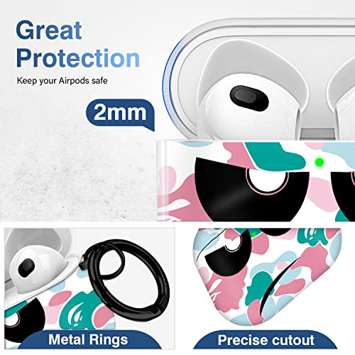 Image of for Airpods 3 Case 2021, Don't Touch Me for Airpods Cover with Keychain Soft Cute Shockproof Cover for Women Men Compatible with for Airpods 3 Charging Case,Pink