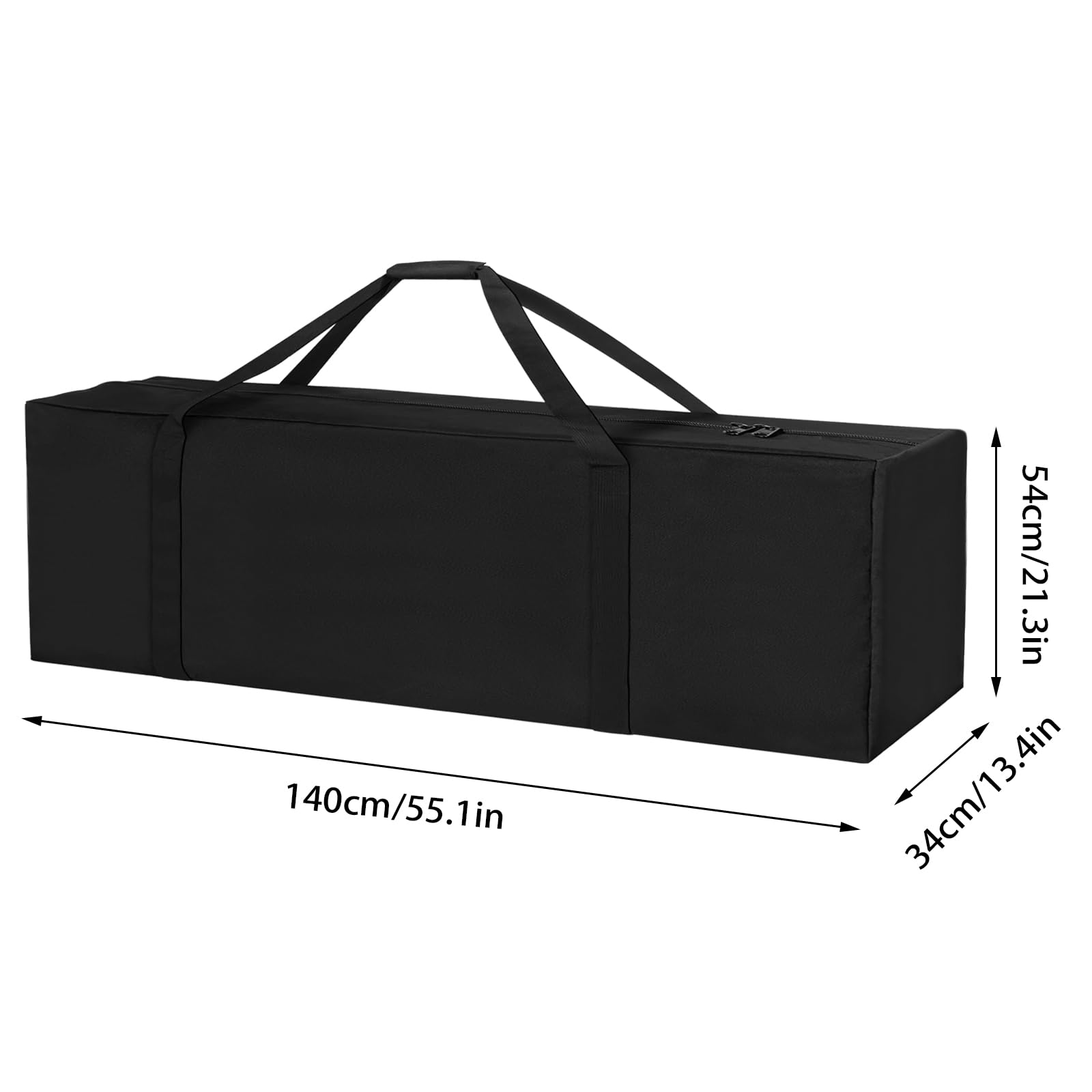Borsa Porta Tenda Grande per Pali e Gazebo 140X34X54CM Oxford 800D, Borsa per Trasporto e Stoccaggio in Tessuto Resistente con Manici Rinforzati, per Gazebo Pieghevole, Tenda da Festa, Barnum
