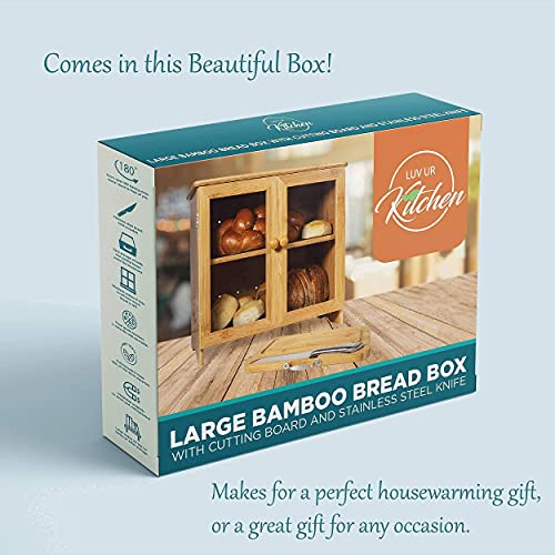 Luv Ur Kitchen PN101 Luvurkitchen Large Wooden Bread Box thumb #6