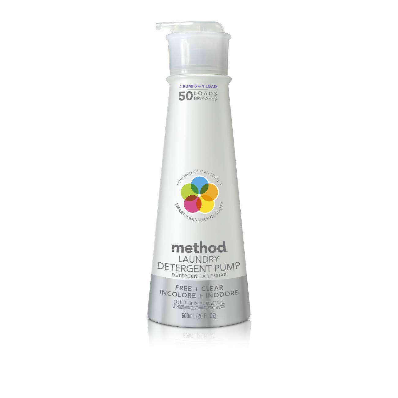 Method Laundry Detergent Pump, Free + Clear, 20 Ounces, 50 Loads
