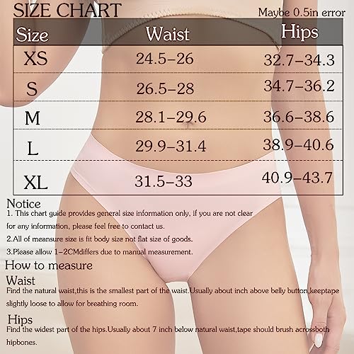 Image of OJCNBV Seamless Underwear for Women No Show Panties Invisibles Briefs Soft Stretch Bikini Underwears 6 Pack