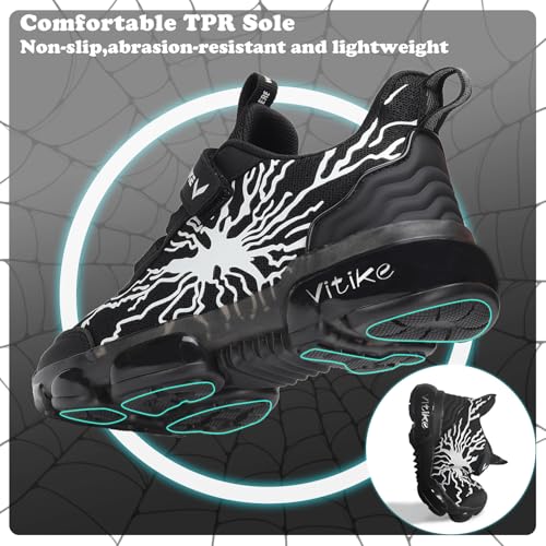 Image of VITUOFLY Boys Girls Sneakers Kids Mesh Lightweight Running Tennis Shoes