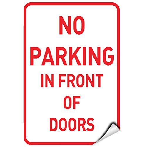 Autocollant stationnement No Parking pour porte de garage et sortie de cour