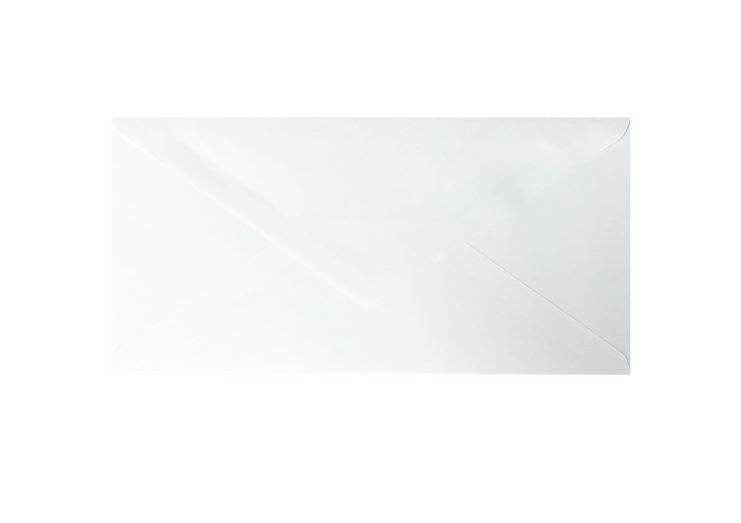 50 DL White Envelopes for Greetings Cards 220mm x 110mm FREE POST - 100gsm Premium Thickness