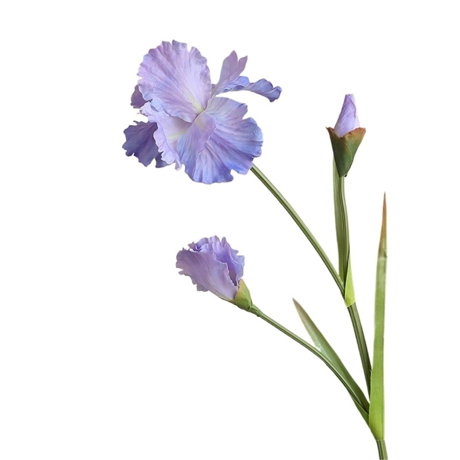 LuoAXINN Artificial Flower Branches Artificial Iris Flower Branch Wedding Decoration Home Table Decor Silk Fake Arrangement Party(Light blue)