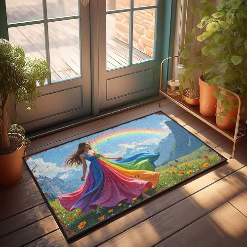 Alfombrillas de cocina duraderas y antideslizantes con diseño Rainbow Dreams 2