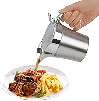 Vista 7 de Jarra térmica de acero inoxidable 304, olla de doble pared para salsa, bote para salsa, cubeta para salsa, salsa de tomate, mostaza, crema, aderezo