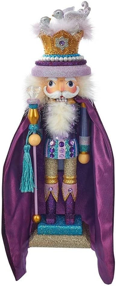Kurt S. Adler, Inc. HA0384 Kurt Adler 18" Hollywood Two Turtle Doves Nutcracker, Purple