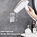 Tiilan Hair Dryer Holder Wall Mount Self Adhesive, SUS 304 Stainless Steel Bathroom Hair Blow Dryer Rack Organizer, Silver