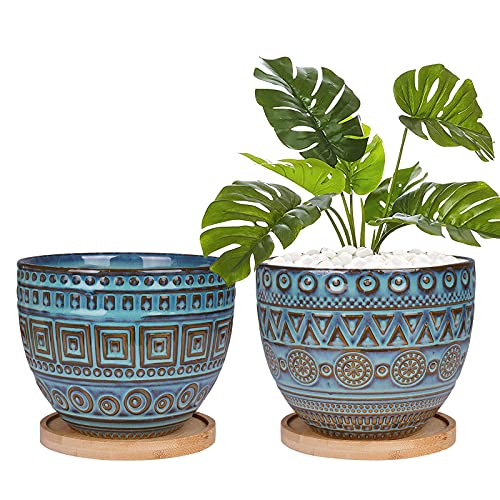 Fivepot 14.0 cm Retro Geometrie Pflanzgefäß Keramik Blumentopf...