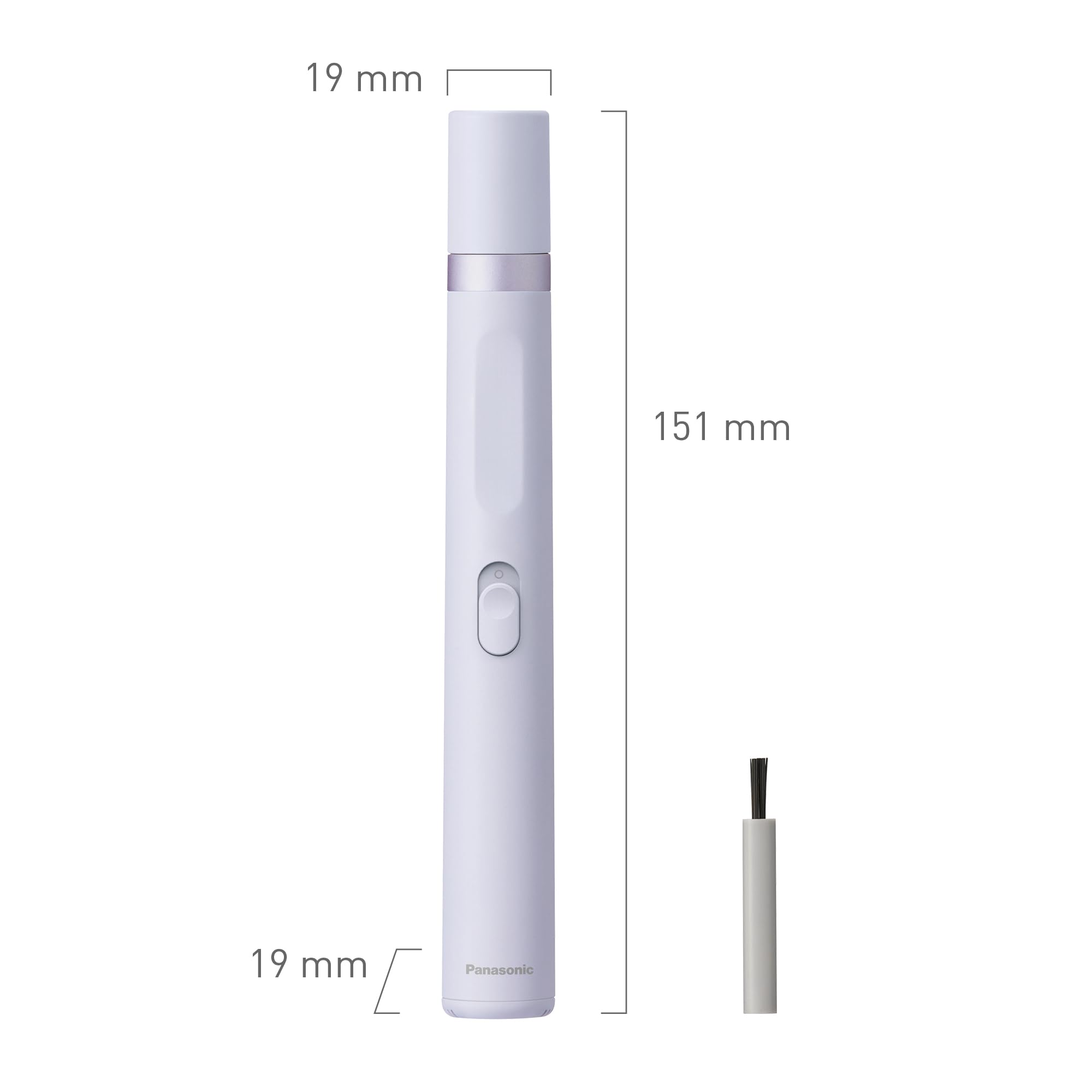 Panasonic ES-EF10-V503 Epilateur Sourcils et Poils du Visage pour Femmes, Épilateur Sourcils, Lumière LED, Design Stylo Compact, Piles AA, Lilas