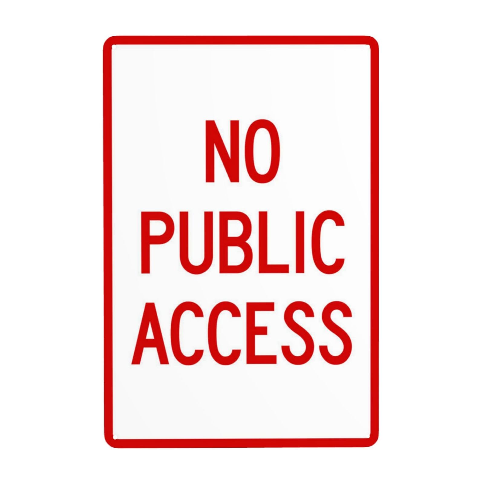 Vintage Metal Tin Sign, No Public Access Authorized Personnel Only Wall Decor, 8x12 Inch